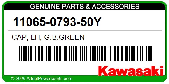 Kawasaki 11065-0793-50Y Cap, Lh, G.B.Green