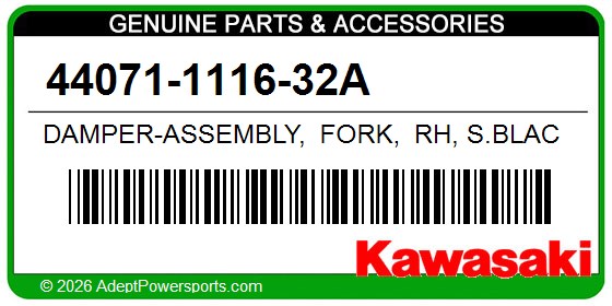 Kawasaki 44071-1116-32A Damper-Assembly, Fork, Rh, S.Black