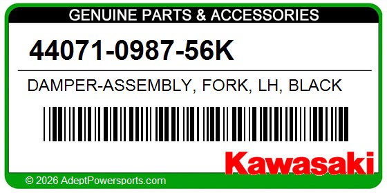 Kawasaki 44071-0987-56K Damper-Assembly, Fork, Lh, Black