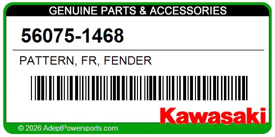 Kawasaki 56075-1468 Pattern, Fr, Fender