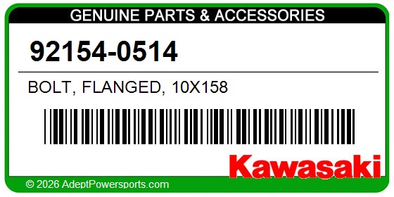 Kawasaki 92154-0514 Bolt, Flanged, 10X158