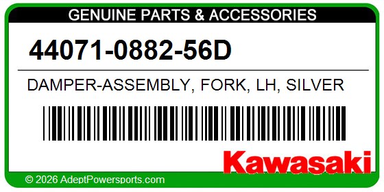 Kawasaki 44071-0882-56D Damper-Assembly, Fork, Lh, Silver