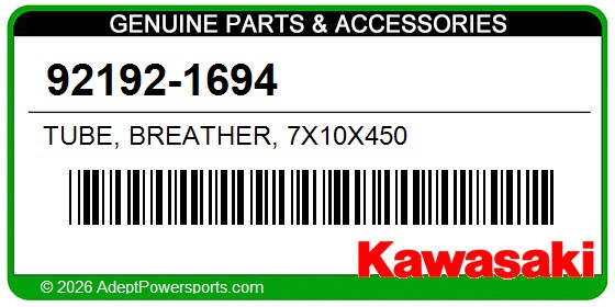 Kawasaki 92192-1694 Tube, Breather, 7X10x450
