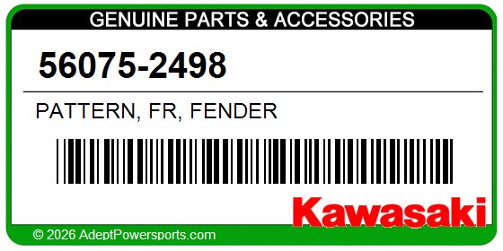 Kawasaki 56075-2498 Pattern, Fr, Fender