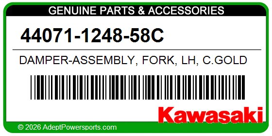 Kawasaki 44071-1248-58C Damper-Assembly, Fork, Lh, C.Gold