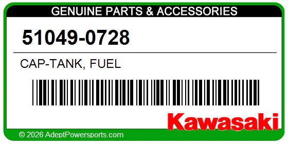 Kawasaki 51049-0728 Cap-Tank, Fuel