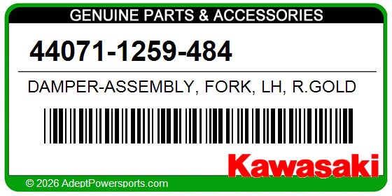 Kawasaki 44071-1259-484 Damper-Assembly, Fork, Lh, R.Gold