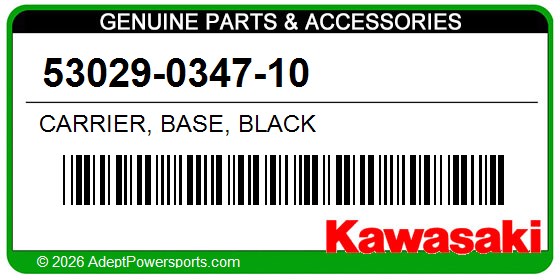 Kawasaki 53029-0347-10 Carrier, Base, Black