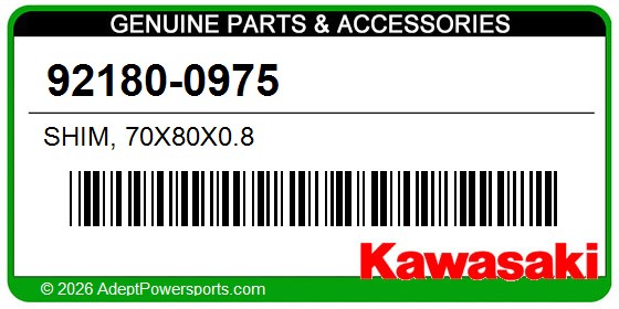 Kawasaki 92180-0975 Shim, 70X80x0.8