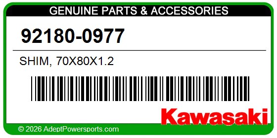 Kawasaki 92180-0977 Shim, 70X80x1.2