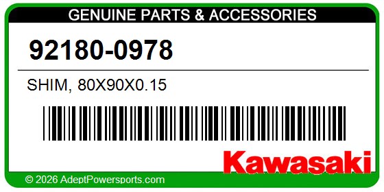 Kawasaki 92180-0978 Shim, 80X90x0.15