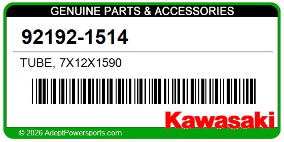 Kawasaki 92192-1514 Tube, 7X12x1590