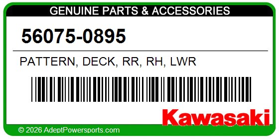 Kawasaki 56075-0895 Pattern, Deck, Rr, Rh, Lwr