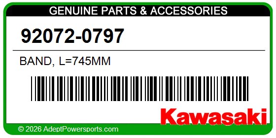 Kawasaki 92072-0797 Band, L=745Mm