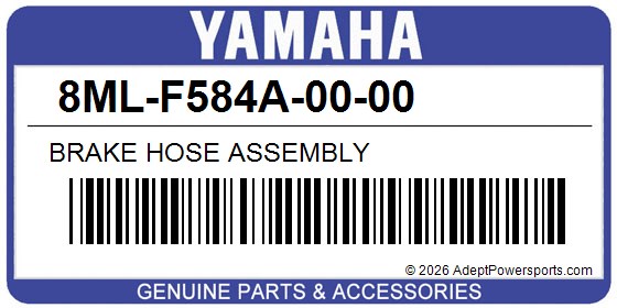 Yamaha 8ML-F584A-00-00 Brake Hose Assembly