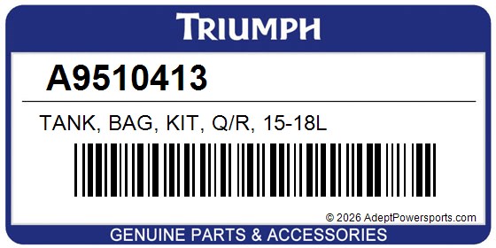 Triumph A9510413 Tank, Bag, Kit, Q/R, 15-18L