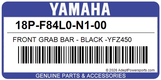Yamaha 18P-F84L0-N1-00 Front Grab Bar - Black -Yfz450