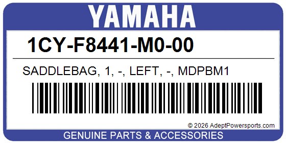 Yamaha 1CY-F8441-M0-00 Saddlebag, 1, -, Left, -, Mdpbm1