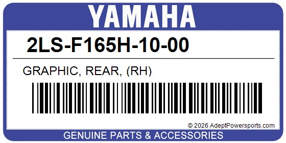 Yamaha 2LS-F165H-10-00 Graphic, Rear, (Rh)