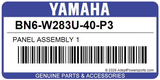 Yamaha BN6-W283U-40-P3 Panel Assembly 1