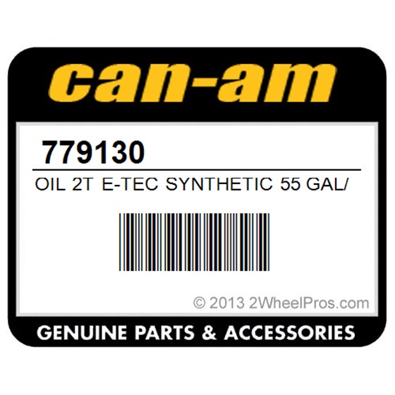 Can-Am 779130 Oil 2T E-Tec Synthetic 55 Gal/205L