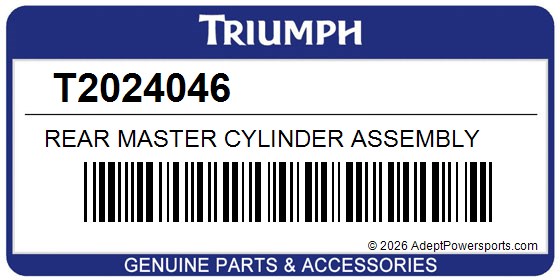 Triumph T2024046 Rear Master Cylinder Assembly