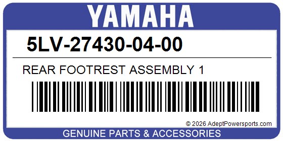 Yamaha 5LV-27430-04-00 Rear Footrest Assembly 1