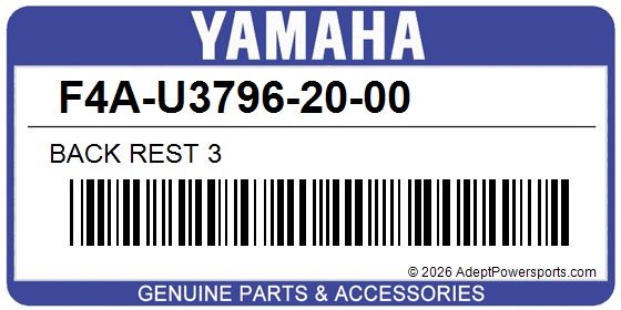 Yamaha F4A-U3796-20-00 Back Rest 3