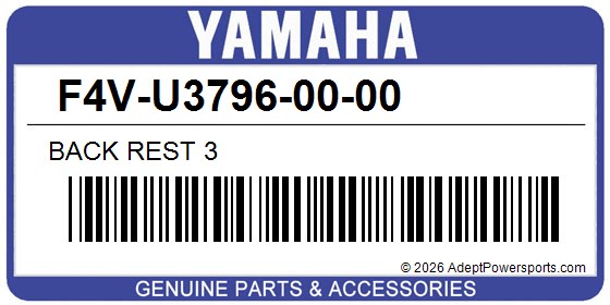Yamaha F4V-U3796-00-00 Back Rest 3