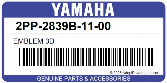Yamaha 2PP-2839B-11-00 Emblem 3D