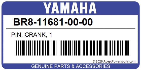 Yamaha BR8-11681-00-00 Pin, Crank, 1