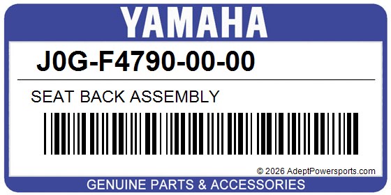 Yamaha J0G-F4790-00-00 Seat Back Assembly