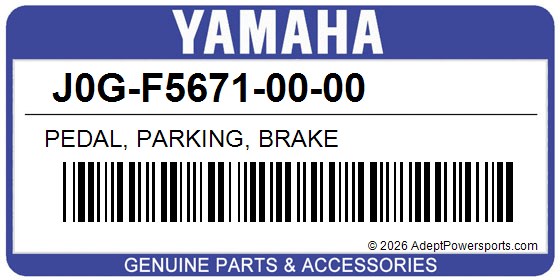 Yamaha J0G-F5671-00-00 Pedal, Parking, Brake