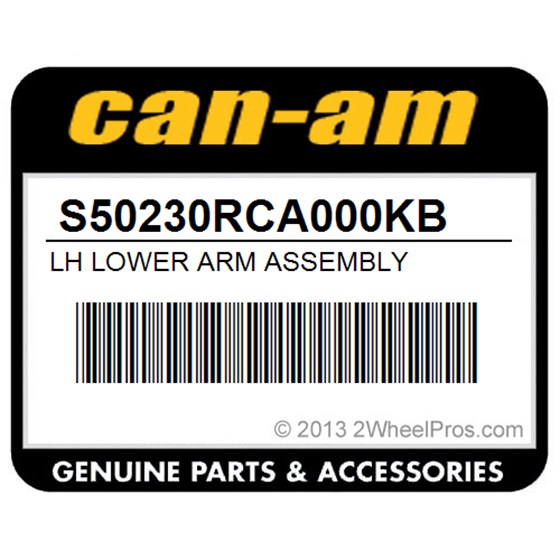 Can-Am S50230RCA000KB Lh Lower Arm Assembly