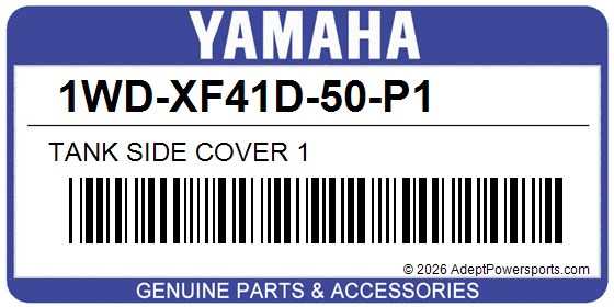 Yamaha 1WD-XF41D-50-P1 Tank Side Cover 1
