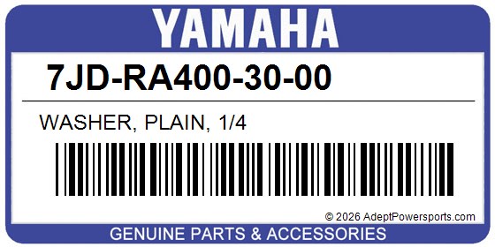 Yamaha 7JD-RA400-30-00 Washer, Plain, 1/4