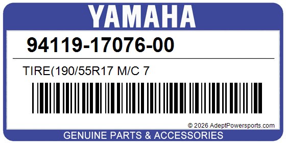 Yamaha 94119-17076-00 Tire(190/55R17 M/C 7