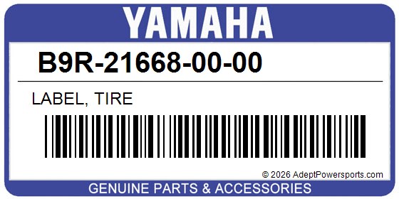 Yamaha B9R-21668-00-00 Label, Tire