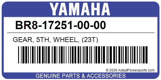 Yamaha BR8-17251-00-00 Gear, 5Th, Wheel, (23T)