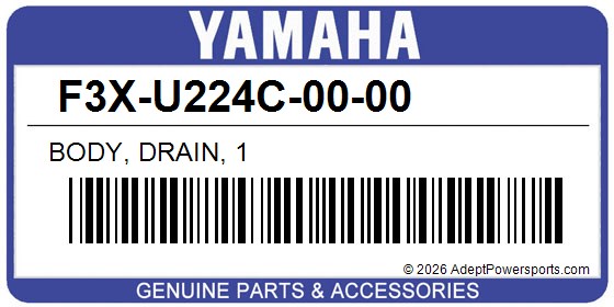 Yamaha F3X-U224C-00-00 Body, Drain, 1