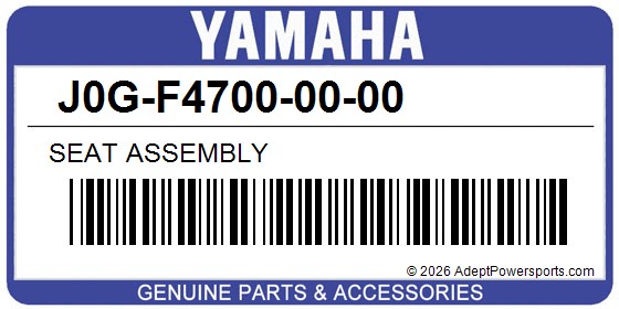 Yamaha J0G-F4700-00-00 Seat Assembly