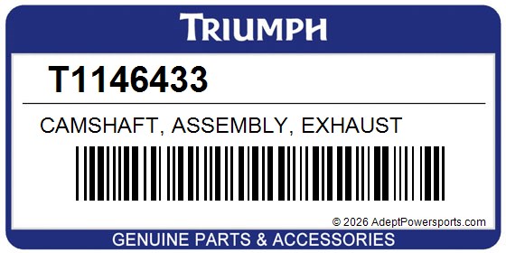 Triumph T1146433 Camshaft, Assembly, Exhaust