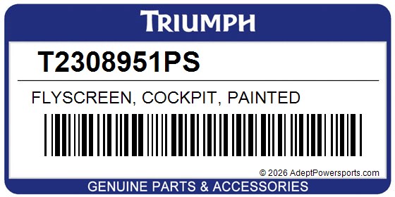Triumph T2308951PS Flyscreen, Cockpit, Painted