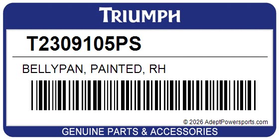 Triumph T2309105PS Bellypan, Painted, Rh
