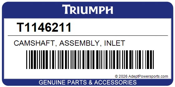 Triumph T1146211 Camshaft, Assembly, Inlet