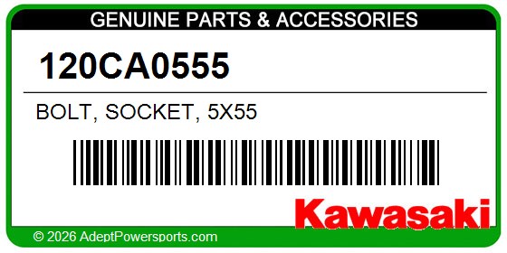 Kawasaki 120CA0555 Bolt, Socket, 5X55
