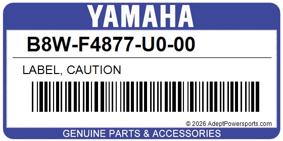Yamaha B8W-F4877-U0-00 Label, Caution