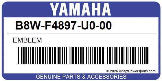 Yamaha B8W-F4897-U0-00 Emblem