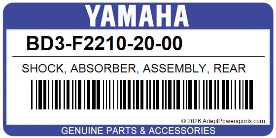 Yamaha BD3-F2210-20-00 Shock, Absorber, Assembly, Rear