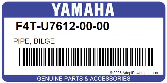 Yamaha F4T-U7612-00-00 Pipe, Bilge